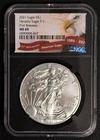 2021 SILVER EAGLE. TYPE 1. FIRST RELEASES. NGC CERTIFIED MS69. CERT.#6090008-067