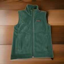 Columbia sportswear Gray fleece zip up vest youth sz S 8 gorpcore outdoors