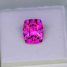 10 Ct Natural Pink Flawless Sapphire Cushion Cut GIE Certified Loose Gemstone
