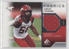 2021 SP Game Used Edition CFL Fabrics Jameer Thurman #JT 4et