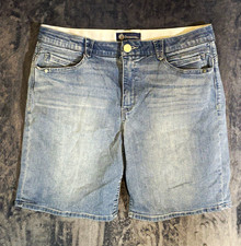Democracy Ab-solution Bermuda Shorts Blue Light Wash Women's 14 Mid Rise Stretch