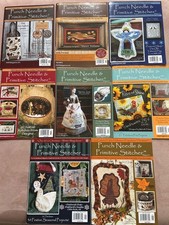 8 PUNCH NEEDLE PRIMITIVE STITCHER MAGAZINE, PUNCHNEEDLE CROSS STITCH PATTERNS