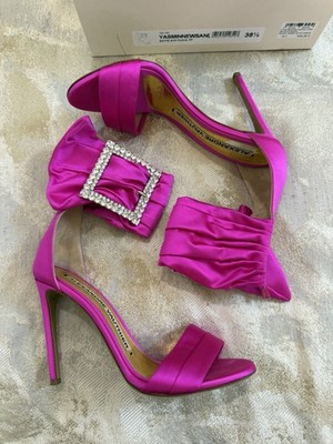 Alexander Vauthier Satin Pink Embellished Heel