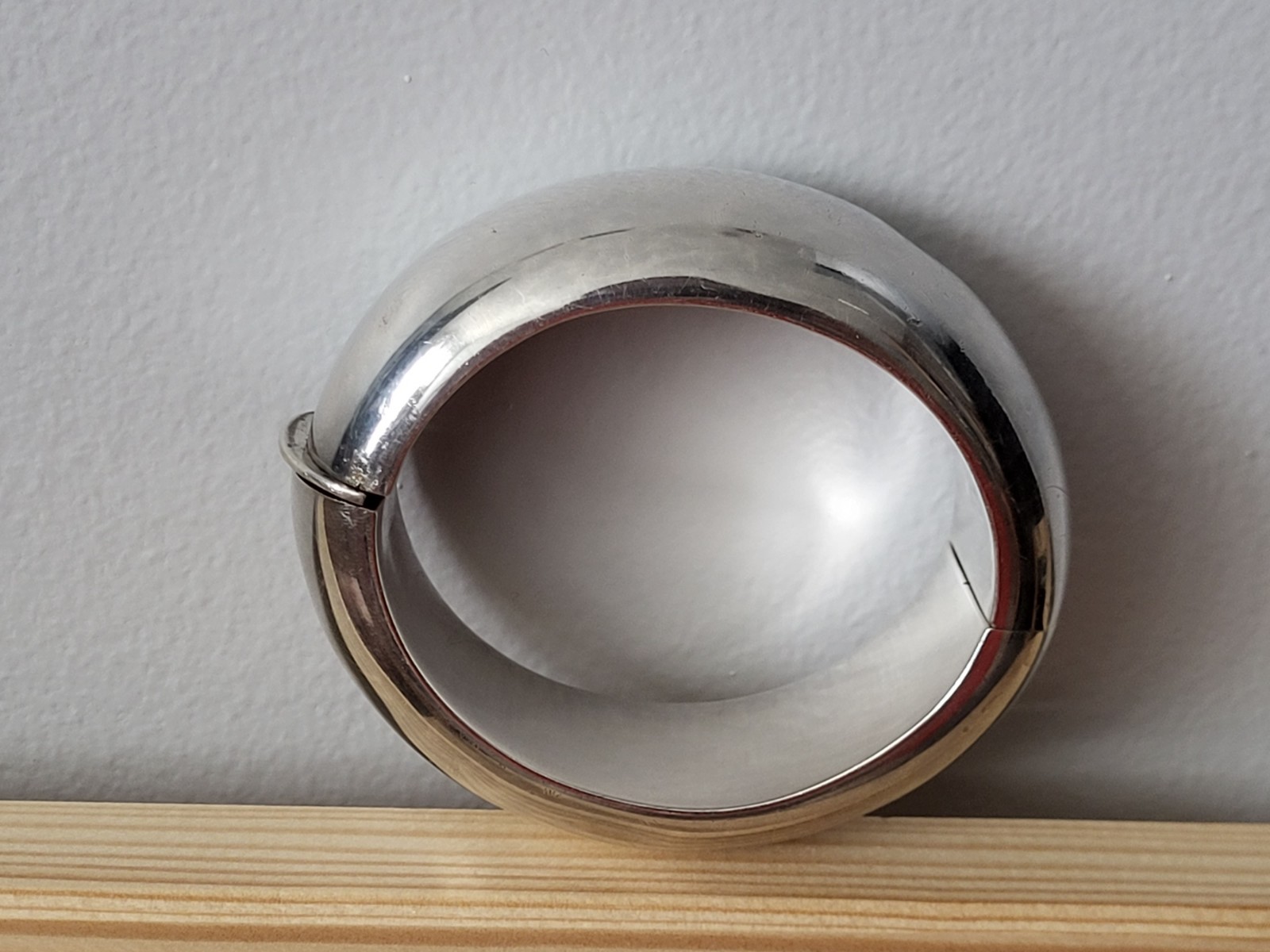 Antonio Pineda 970 Solid Silver Modern Hinge Bang… - image 5