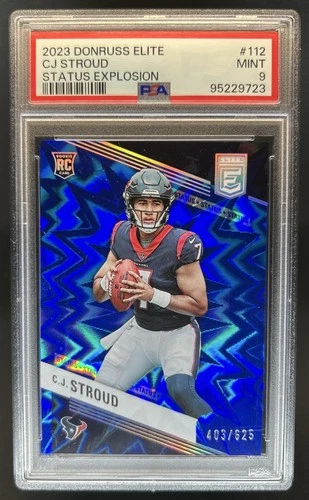 2023 Panini Donruss Elite C.J. Stroud RC Status Explosion #/625 Texans PSA 9
