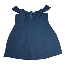 Pretty Little Thing Plus Little Black Dress Aline Deep V Mini Women’s UK Size 16
