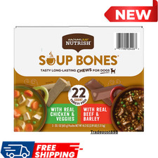 Rachael Ray Nutrish Soup Bones Dog Treats 2 Pack Beef Chicken, 22 Count