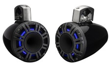 Kicker 51KMTCXL8 8" Black Horn Loaded Marine Wakeboard Tower Speakers KMTCXL8