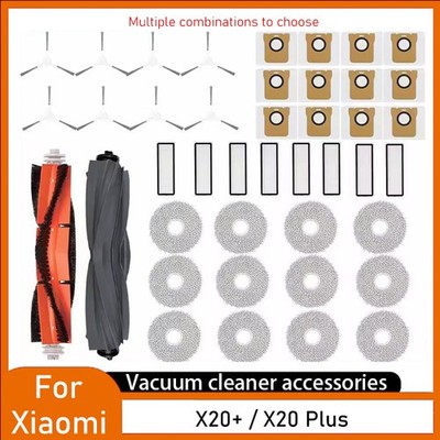 For Xiaomi Robot Vacuum X20+ Plus Accessories Main Side Brush Filter Mop Cloth
