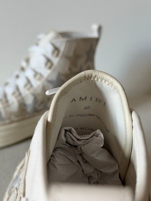 Amiri Stars Court Hi Sneakers - Size 46 - Grey White - NEW | eBay