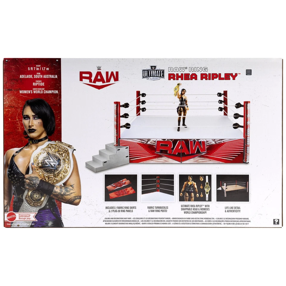 WWE Raw Real Scale Wrestling Ring Playset w/ Rhea Ripley Ultimate Edition - Image 2 of 3
