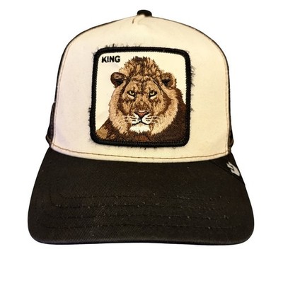 Goorin Bros King Lion Trucker Hat The Farm Snapback Black Tan Mesh Cap