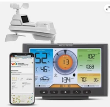 AcuRite Iris (5-in-1) Home Weather Station with Wi-Fi Weather Underground Black