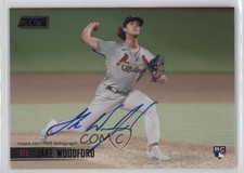 2021 Topps Stadium Club Auto Black Foil 21/25 Jake Woodford #SCBA-JW Auto 0l44