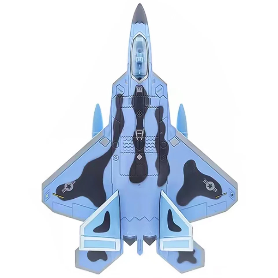 1:100 Sound & Light Pull Back Military Aviation Aircraft F-22 Model Collection - Image 2 of 4