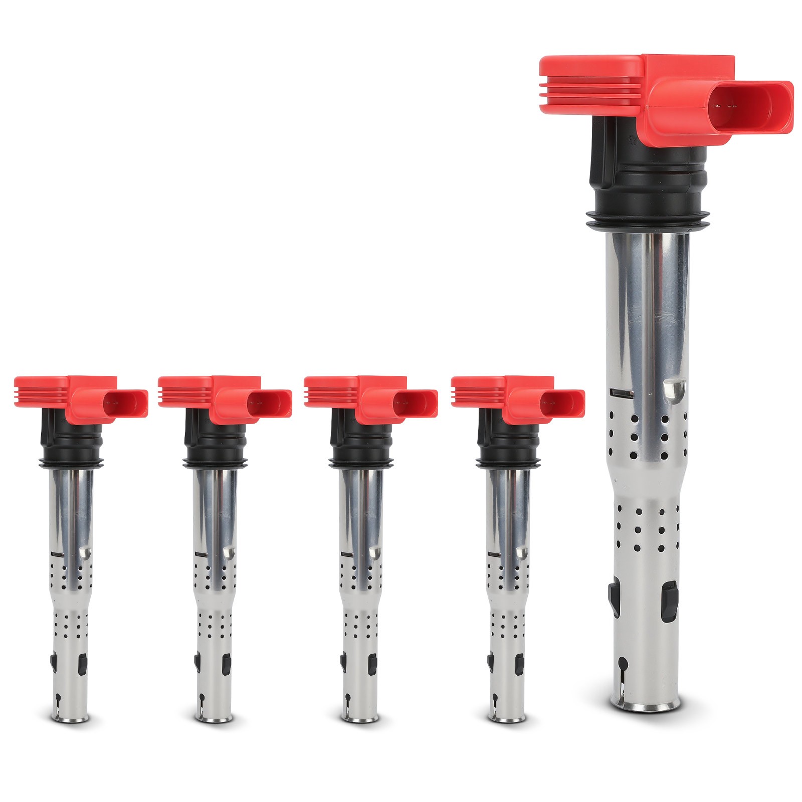 5x Red Ignition Coil for Volkswagen Jetta Passat Golf Beetle Audi Lamborghini