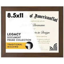 Document Certificate Frames Made of Solid Wood High Definition Glass