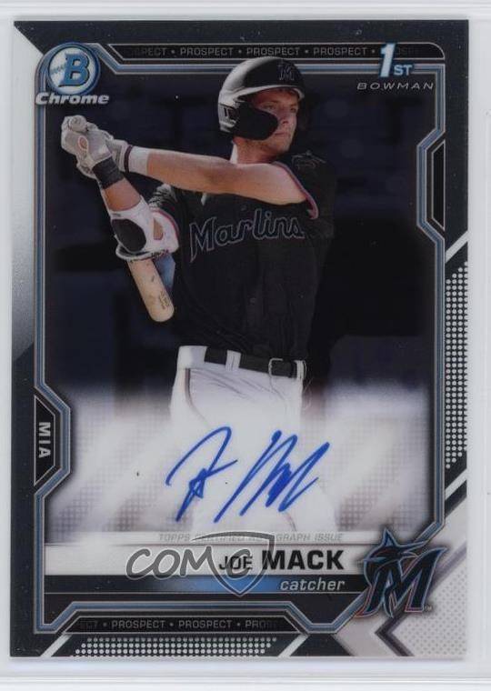 2021 Bowman Draft Chrome Draft Pick Auto Joe Mack #CDA-JMA Auto 0gl9
