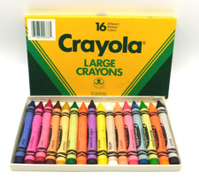 Vintage Crayola Large Crayons 16 Pack  1988  Retired MAIZE  USA