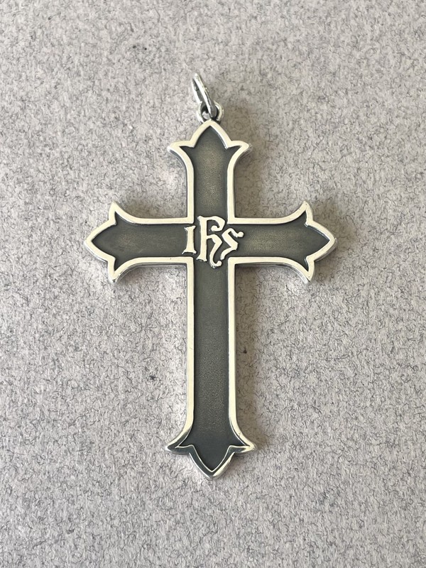 James Avery Retired Sterling IHS Cross Pendant NR!!!!