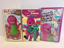 Barney VHS Lot Barney's Red, Yellow, and Blue Barney's Magic Castle Sing & Dance
