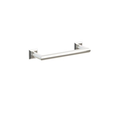 Emtek 28105CQUS14 Towel Bar 9'', Chamfered Square Rosette, Polished Nickel