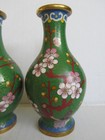 Pair of Vintage Chinese Plum Bossom Cloisonne Vases — photo 3