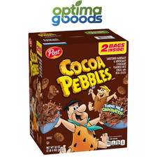 Cocoa Pebbles Cereal, 38 oz. - 2 Pack - Chocolatey Crunchy Breakfast.