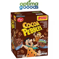 Cocoa Pebbles Cereal, 38 oz. - 2 Pack - Chocolatey Crunchy Breakfast.