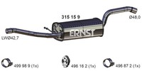MittelschalldäMpfer Ernst 315159 FüR Focus Ford MAX 2 DXA CB7 CEU 3 Turnier