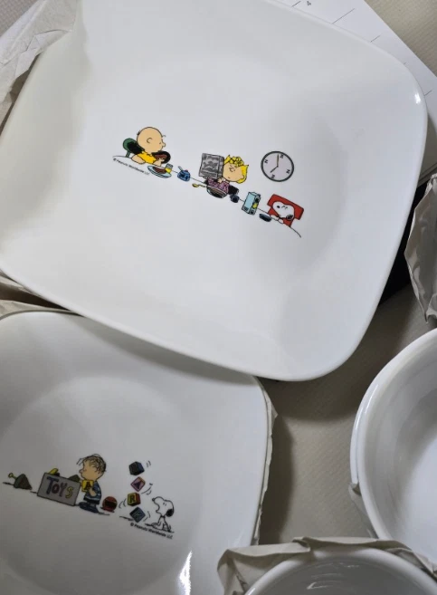 Service de table Corelle Snoopyder Home pour 2 personnes, carré coréen, 9... - Photo 3/4