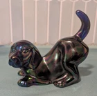 Fenton Iridescent Dog  Carnival Glass, Original Sticker