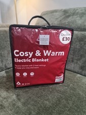 Dunelm Double Electric Blanket - Machine Washable - 3 Settings - Brand New