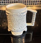 FRANKOMA WHITE GLAZE COFFEE MUG CUP FRISCH AUF! Country Club La Grange TX