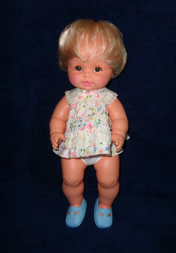 Mattel 1971 TALKING Tender Love Baby Doll ~ORIGINAL Dress ~TALKS Clearly ~CLEAN