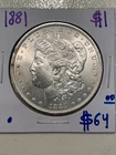 1881 $1 Morgan Dollar -FREE SHIPPING-