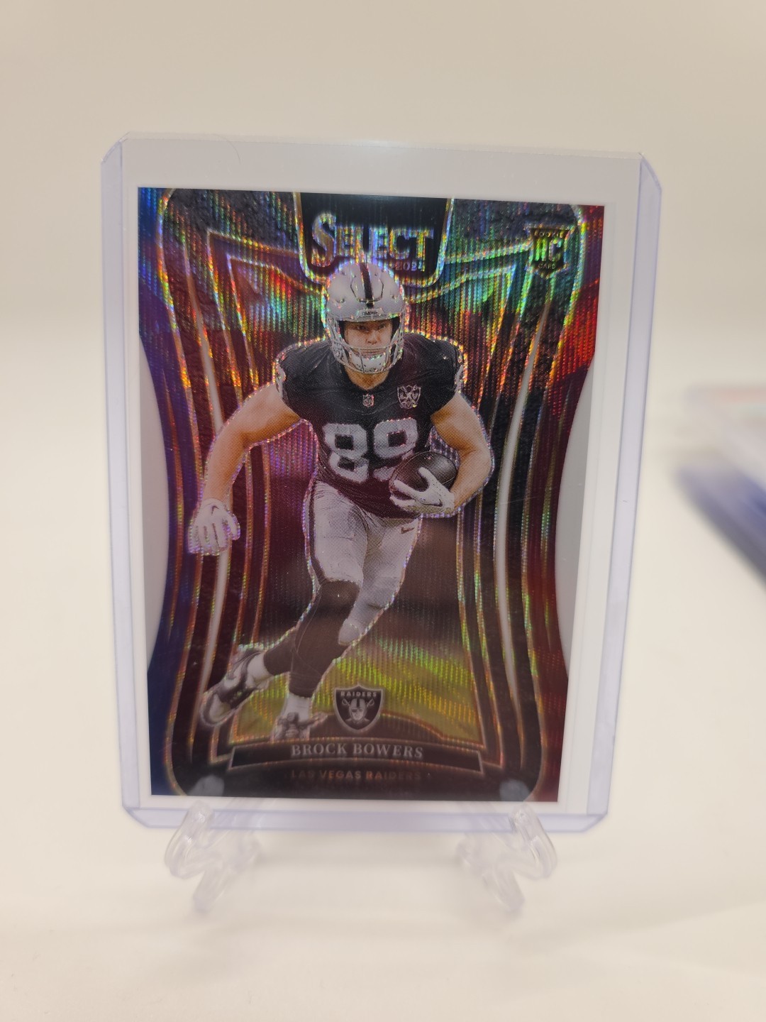 2024 Panini Select - Premier Level Brock Bowers #118 Tri-Color Prizm /249 (RC)