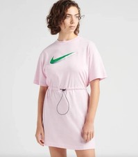 NIKE Sportswear Icon Clash Pink Foam Knit Dress Size S