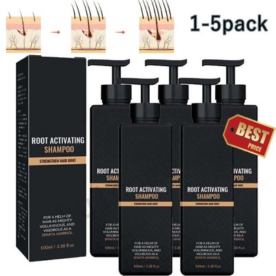 1-5X Hair Growth Shampoo Natural Root Activator for Fuller, Thicker Hair Younger
