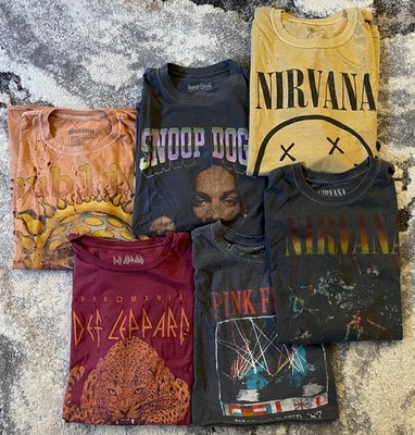 Set of 6 Urban Outfutters Band Tees (Nirvana, Snoop Dog, Sublime, Def Leppard)