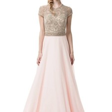 JVN by Jovani Elegant Pink and Gold Women's Dress Size 0