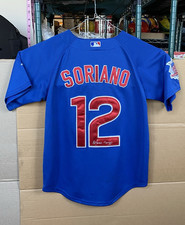 Chicago Cubs Alfonso Soriano #12 Signed Baseball Jersey Majestic Size 48 NWT