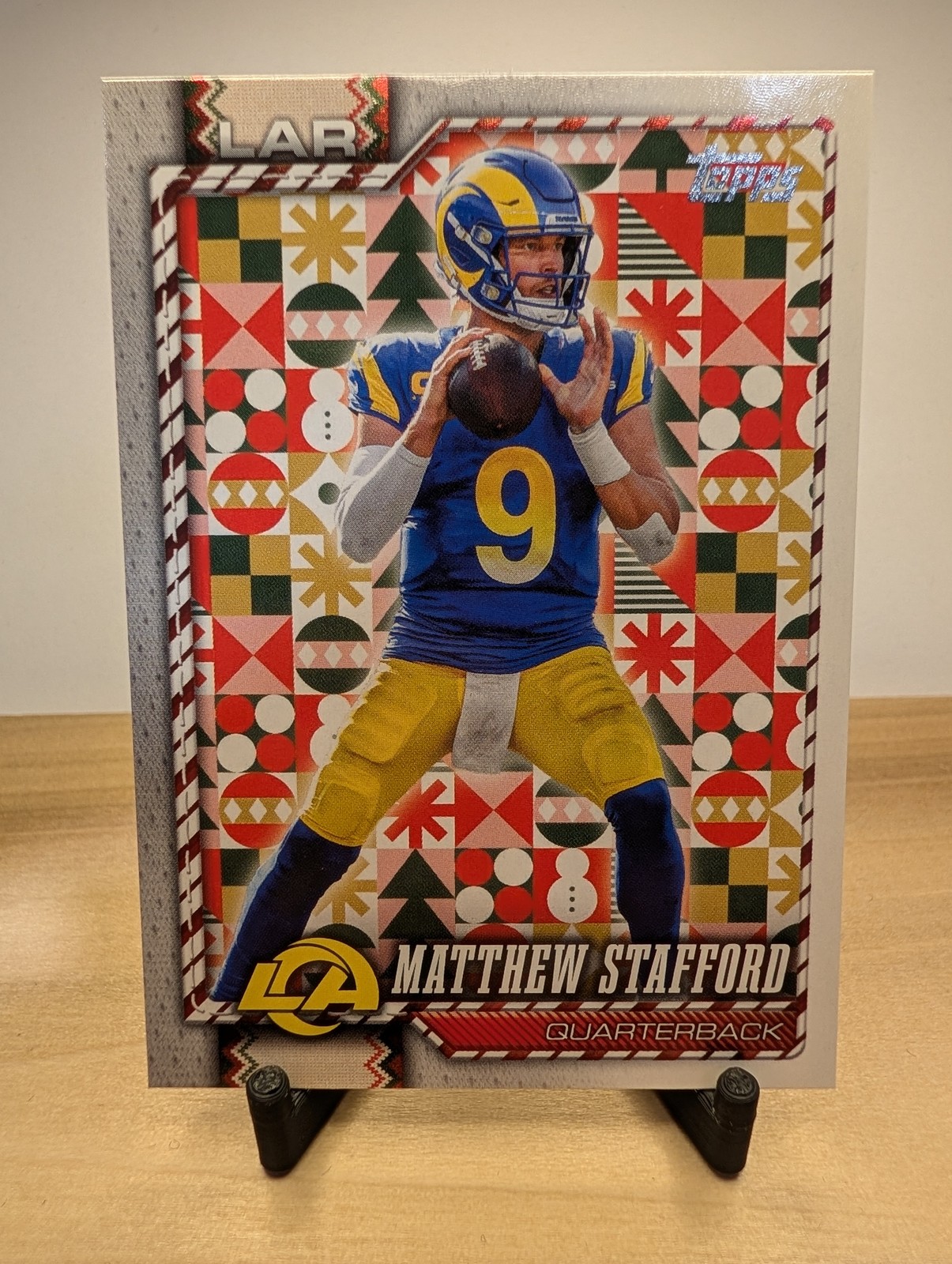 2026 Topps Holiday Matthew Stafford #56 Holiday Spirit Variation SP Rams