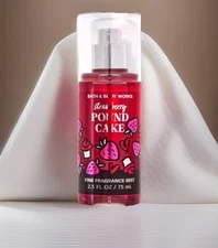 Bath & BodyWorks Strawberry Pound Cake Travel Size Body Spray 2.5oz 🍓🍰🆕