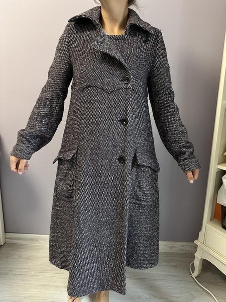 Women Dries Van Noten Coat Grey Wool 36 / S / 44