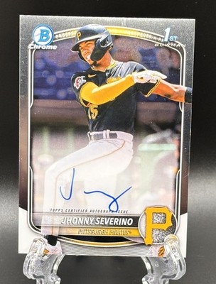 2025 Bowman Chrome Jhonny Severino 1st Auto #CPA-JS Pirates