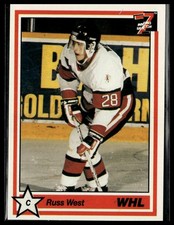 1990-91 7th Inning Sketch WHL #142 Russ West Moose Jaw Warriors