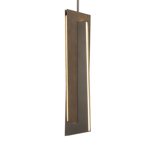 George Kovacs P1642-895-L Intersezioni Dc LED Pendant - Iron & Faux Walnut