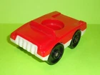 VINTAGE Fisher Price Little People  2455 Red Top Car Gas Station NICE
