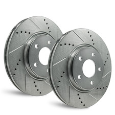 For Mazda 3 2004-2013 - Front Drilled And Slotted Rotors For Mazda 3 2004-2013 - Front Drilled And Slotted Rotors